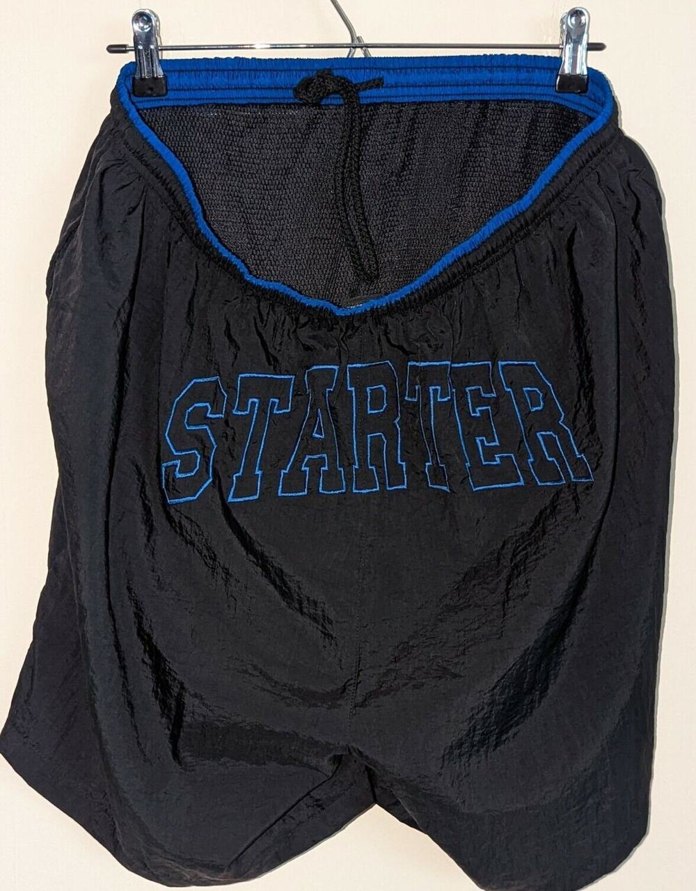 Y2K Starter Mens XL Vintage Spell Out Mesh-Lined 100% Nylon Swimming Trunks NWT